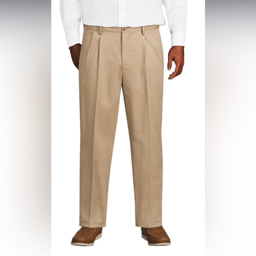 Lands End pleated Khaki pant 44 waist